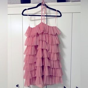 Zara Limited Edition Pink Tulle/Ruffles Dress
